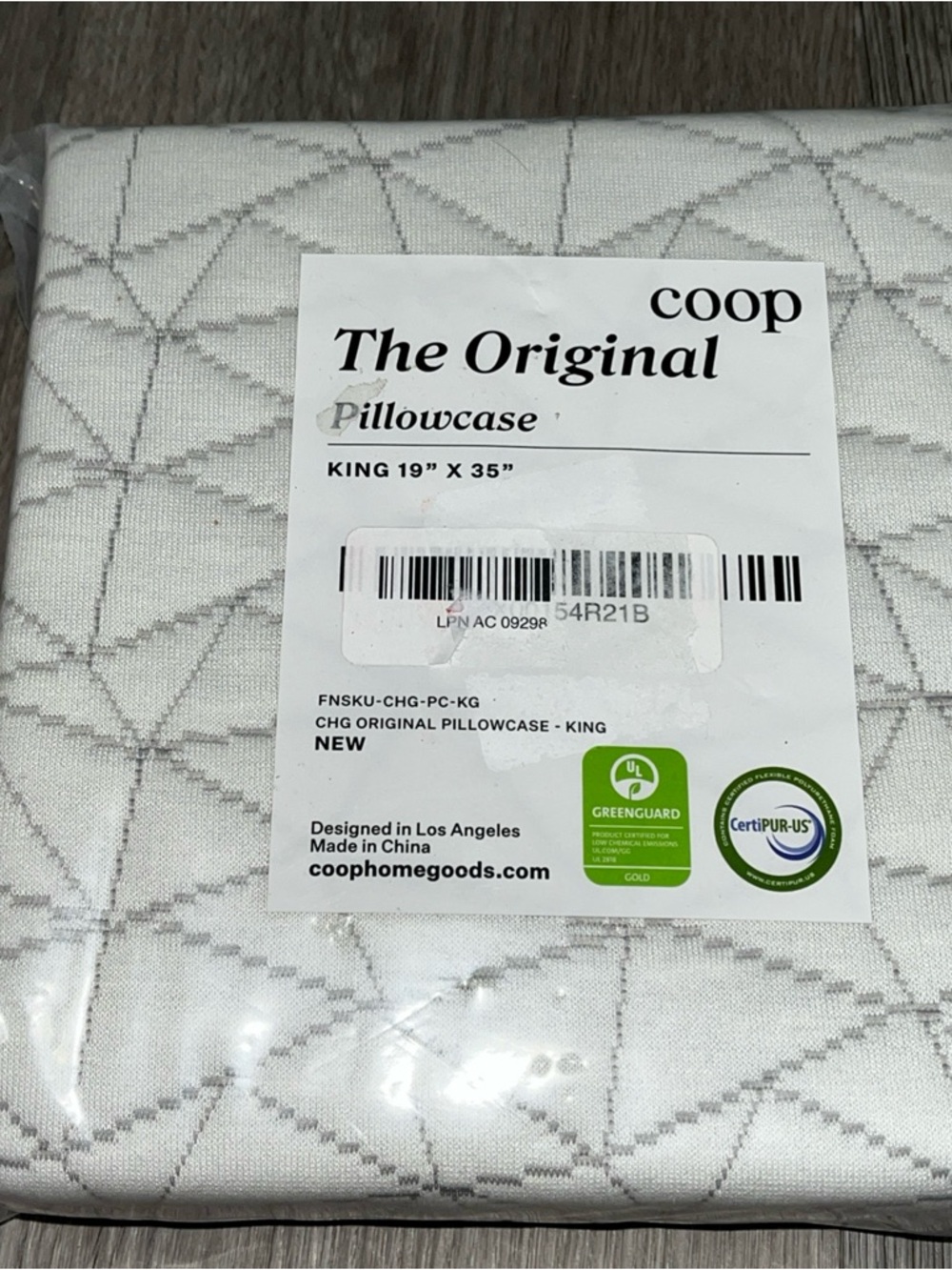 Coop the original pillowcase king size 19X35